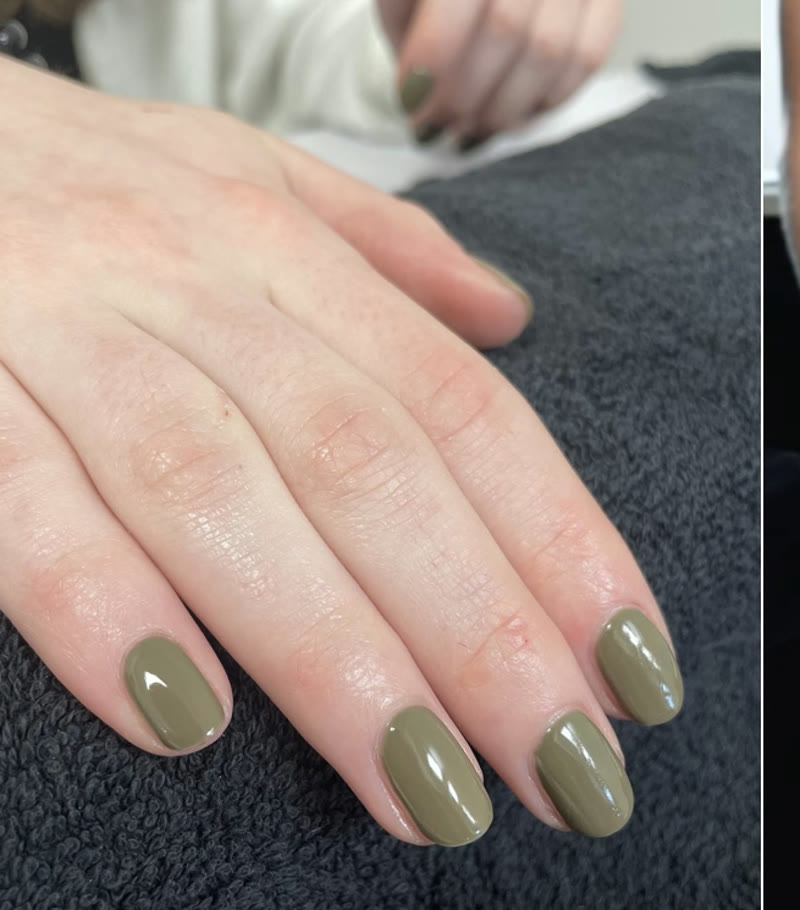 Pose de vernis semi-permanent à l'institut